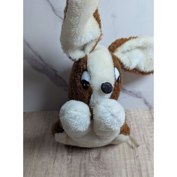 vintage Broadway Toy Adorable Brown & White Plush Bunny Rabbit Stuffed Animal 9" - Picture 2 of 14